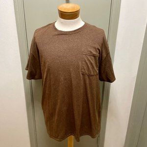 Fruit & Loom Brown Basic T Shirt Size 2XL EUC